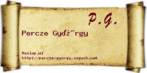 Percze György névjegykártya