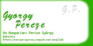 gyorgy percze business card