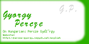 gyorgy percze business card